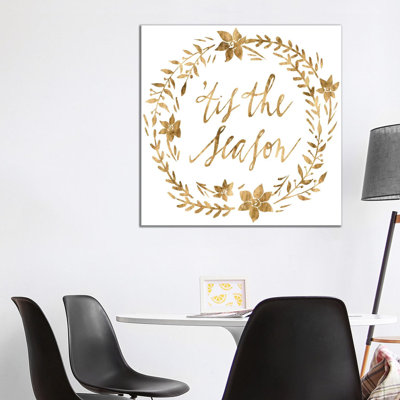 «Golden Christmas I» par Grace Popp - reproduction d'art textuel