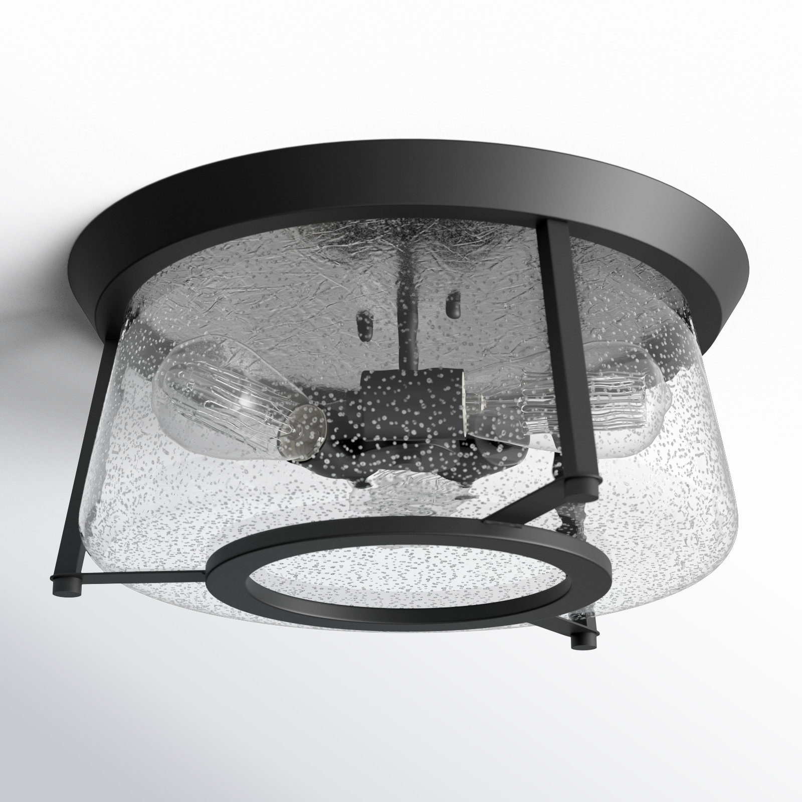 Iyanola 3 Light Glass Flush Mount, English Bronze