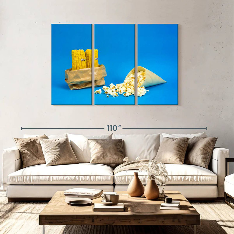 Corncobs And Popcorn, 48" H x 74" W