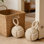 2-Pack Rope Knot Door Stopper - 5.5X5.5 Inch Nautical Square Doorstop With Handle, Handmade Jute Weighted Stopper For Interior Doors & Windows