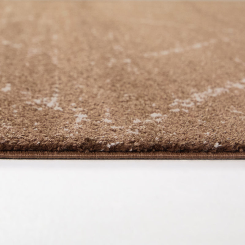 Tapis brun clair à losanges rétro, Rectangle 5 pi 3 po x 6 pi 11,9 po