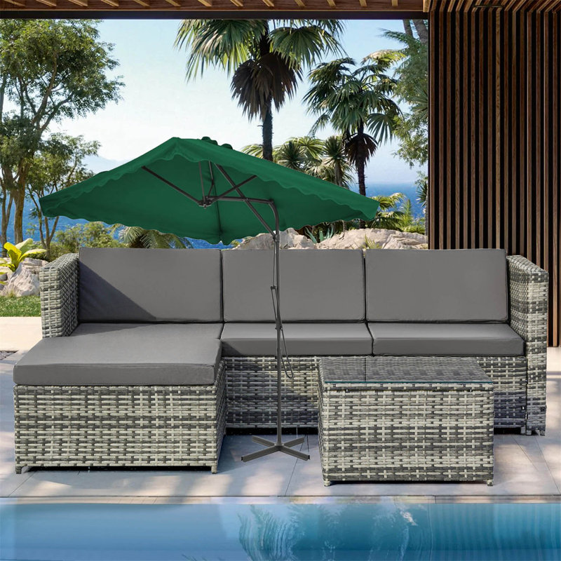 Jad 250cm Cantilever Parasol, Green