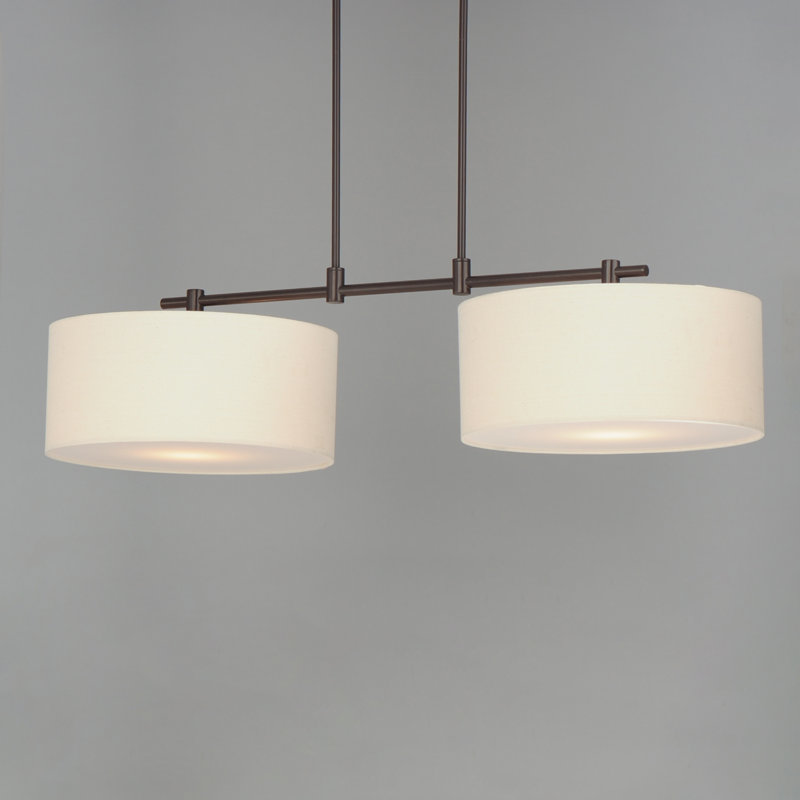 Eronim 2 - Light Kitchen Island Pendant, Beige, Oil Rubbed Bronze