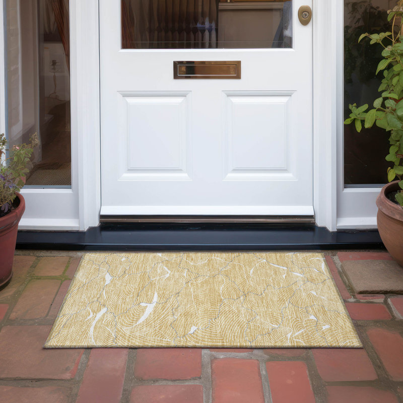  Tapis intérieur / extérieur lavable à la machine Chayden ACN1048, Rectangle 1 pi 8 po x 2 pi 6 po