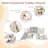 kinbor 8 in 1 Toddler Slide, Kids Slide for Toddler 1-3, in/Outdoor, White