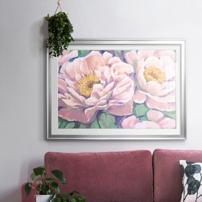 Pivoines en fleurs II, impression sur papier