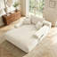 Méridienne convertible sans structure avec larges accoudoirs et coussins, canapé-lit sans montage pour petits espaces