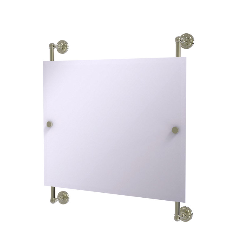 Marchmont Wall Mirror, Polished Nickel, 28.3" H x 26" W