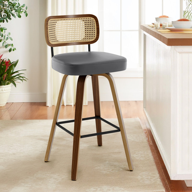 Tabouret de bar et de comptoir Julieza, Brun, Gris, Tabouret de bar (siège d'une hauteur de 29 po)