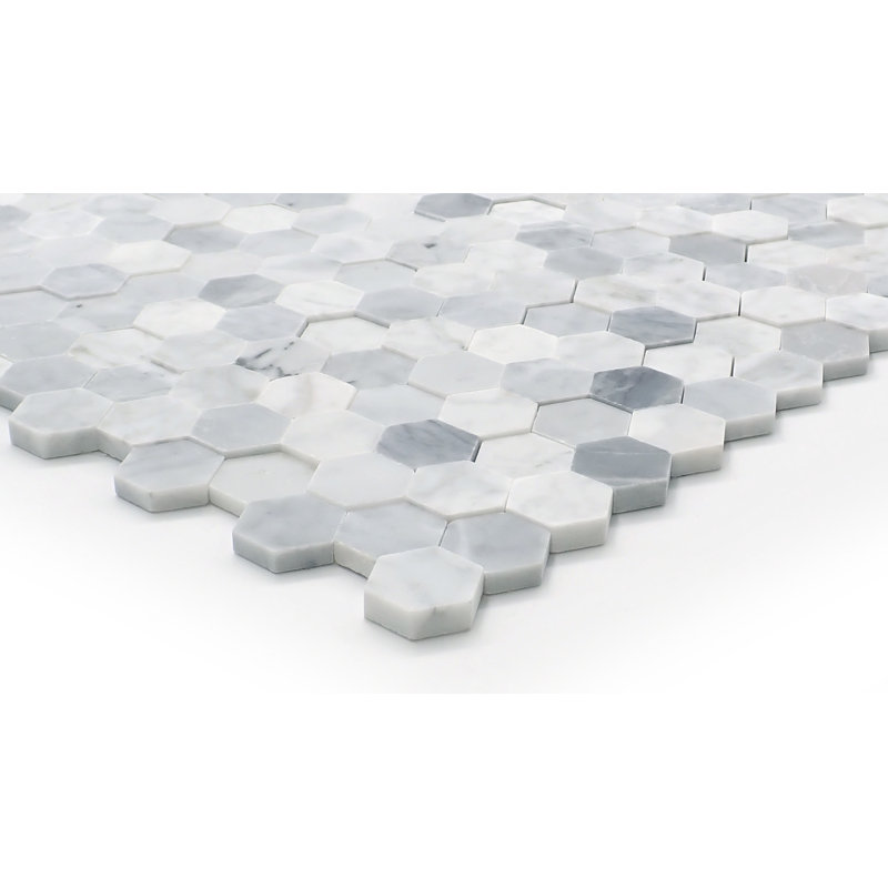 Link White 12 in. x 18 in. Honed Marble Wall Tile (7.55 sq. ft./Case)