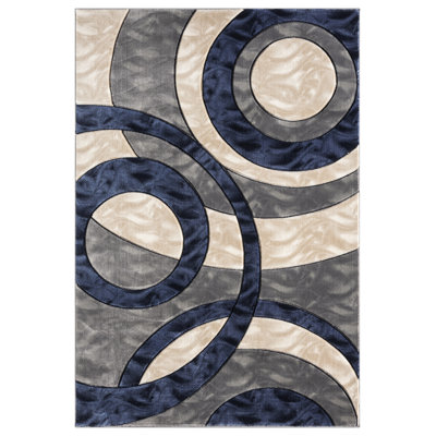 Orelsi Collection Abstract Geometric Area Rug