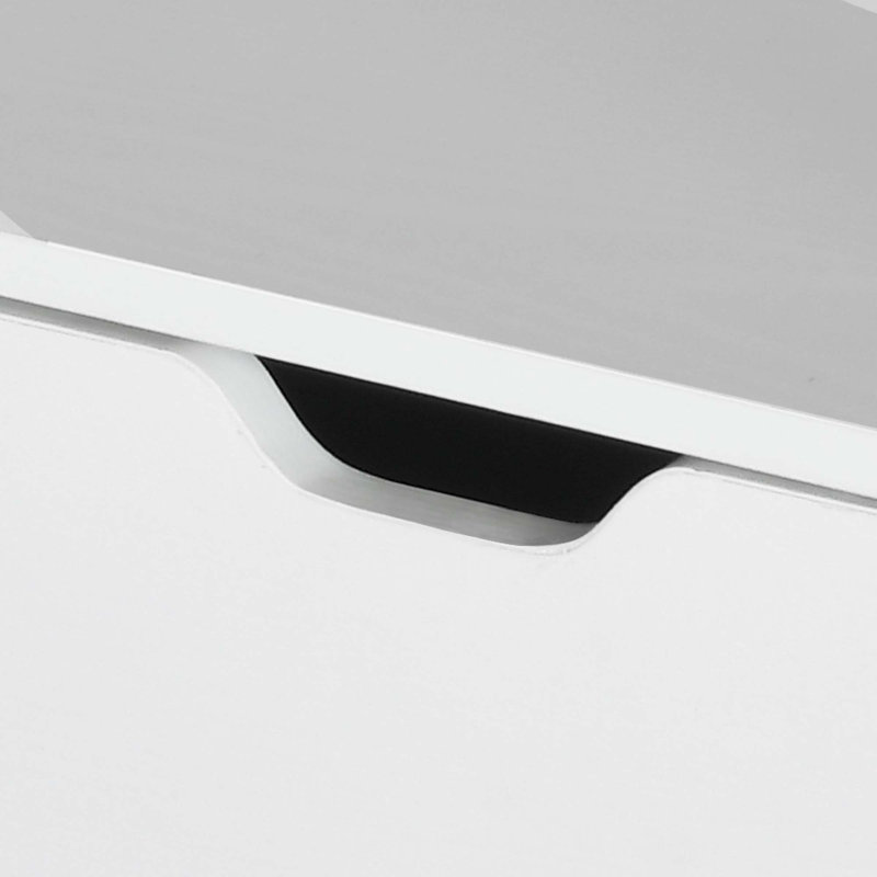 Broly 55.1'' L-Shape Computer Desk with Colorful LED Light and Built-In Outlets, White