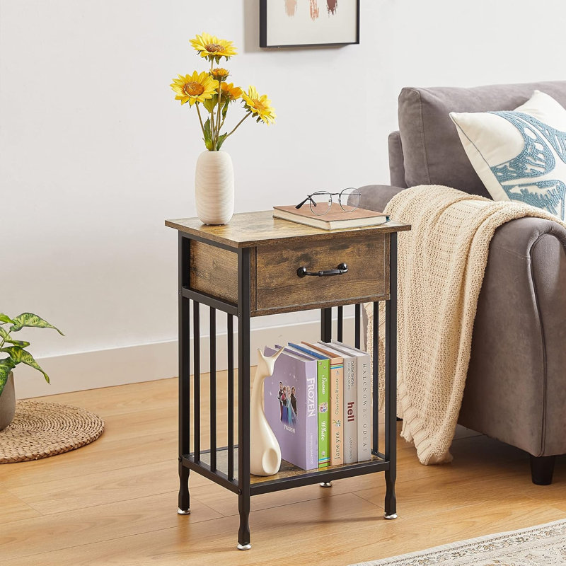 Table de bout Geerda, Brun