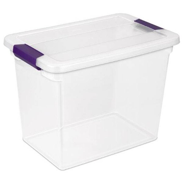 Sterilite 66 Qt Latch Lid Tote, 6 Pack, and 27 Qt Latch Lid Tote, 6 Pack 