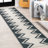 Bonnes Chevron Machine Made Power Loom Polypropylene Area Rug in Ivory/Black-2104481451