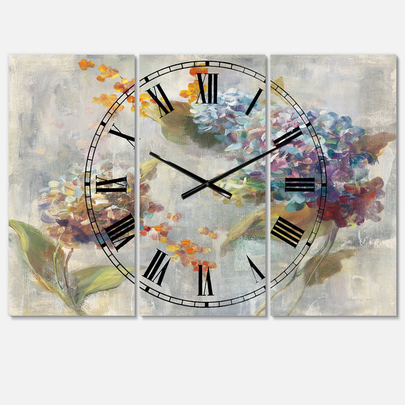 Hortensia d'automne - Horloge murale traditionnelle