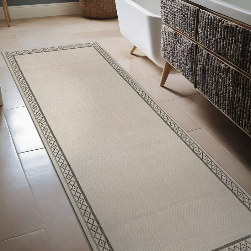 Tapis intérieur / extérieur, Tapis de couloir de 2 pi x 7 pi, Ivoire ivoire