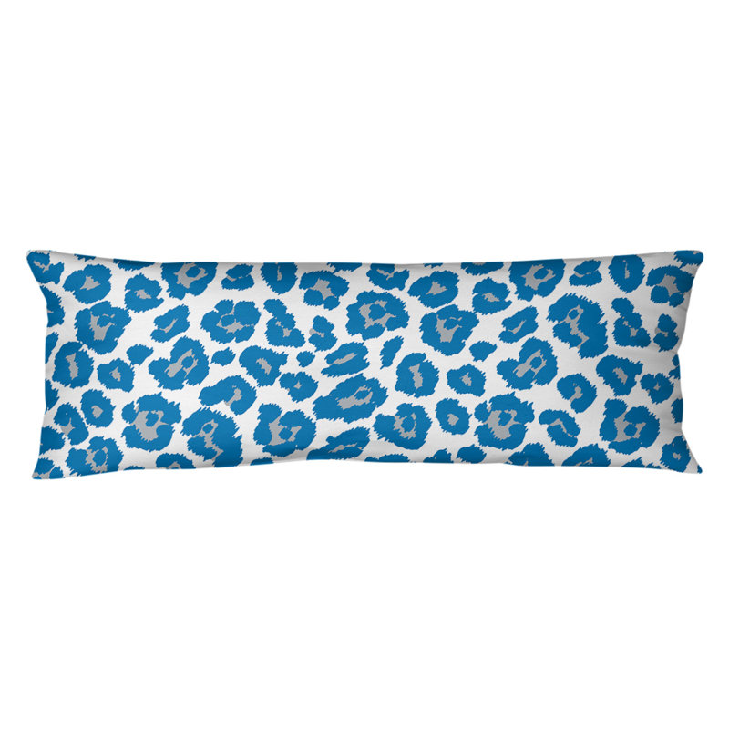 Polyester Medium Pillow, Polyester, White/Light Blue