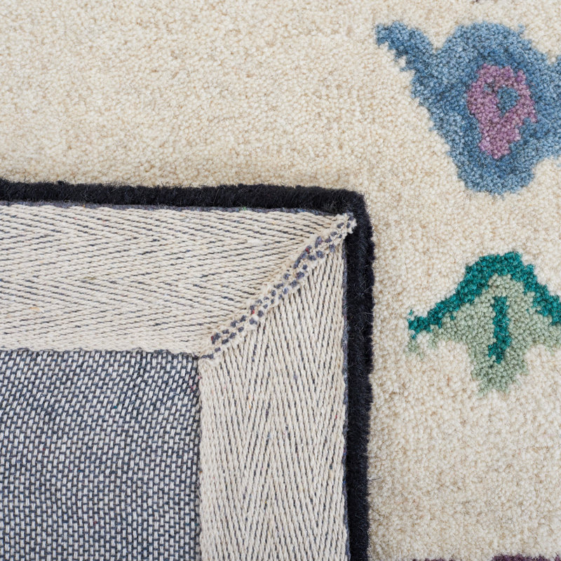 Tapis floral en laine touffeté à la main Dalayssa, Rectangle 2 pi x 3 pi