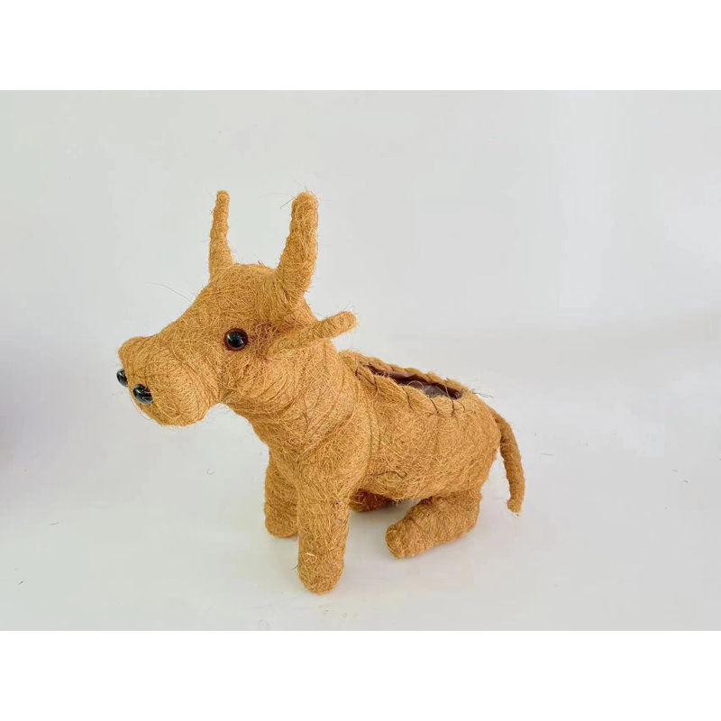 Zakariya Wood Statue Planter