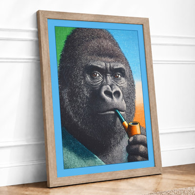 Gorilla Smoking Pop Art - Print