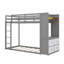 Lit superposé simple avec 4 tiroirs de rangement, tringle, bande lumineuse, tablettes intégrées et deux panneaux respirants-1332296237