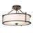 Semi Flush Mount 18 Inch 3 Light Close To Ceiling Light With Fabric Shade And Glass Diffuser, Drum-200315265