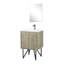 24 po L x P 20 po Meuble-lavabo rustique, comptoir en marbre, robinet, 18 miroirs