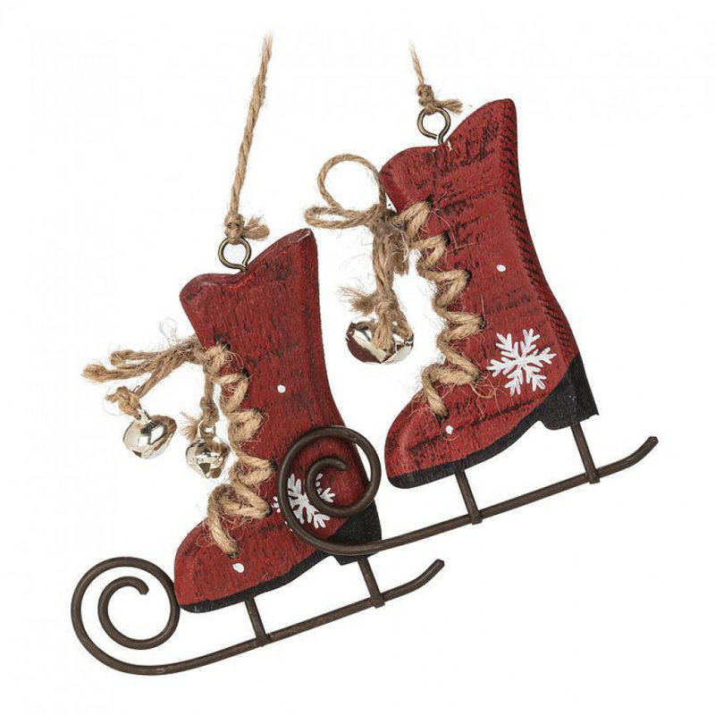 Rustic Skates Ornament