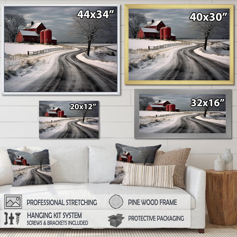 «Warehouse Winter Scenery III», reproduction sur toile, Toile tendue, H 12 po x l 20 po x P 1 po