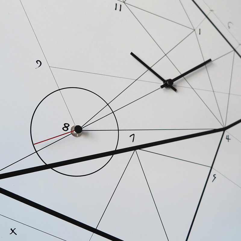Nicoletti Metal Wall Clock, White/Black
