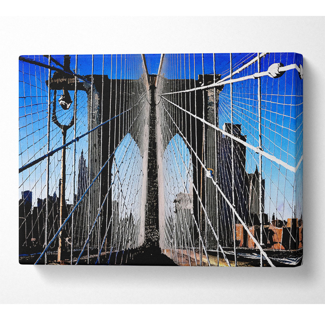 Struktur der Brooklyn Bridge - Kunstdrucke auf Leinwand