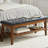 Shoe Bench Entryway Bench, End Of Bed, Bench Tufted Padded Seat With Solid Wood Shelf For Living Room
