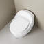 Toilette moderne en forme d'œuf - 1 pièce, 1,28 GPF, chasse simple, blanc brillant, conception écoénergétique