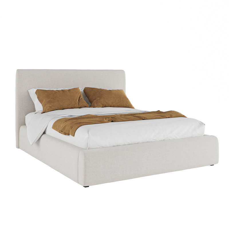Helsingborg Quena Bed Frame with 48'' Tall Upholstered Headboard, King