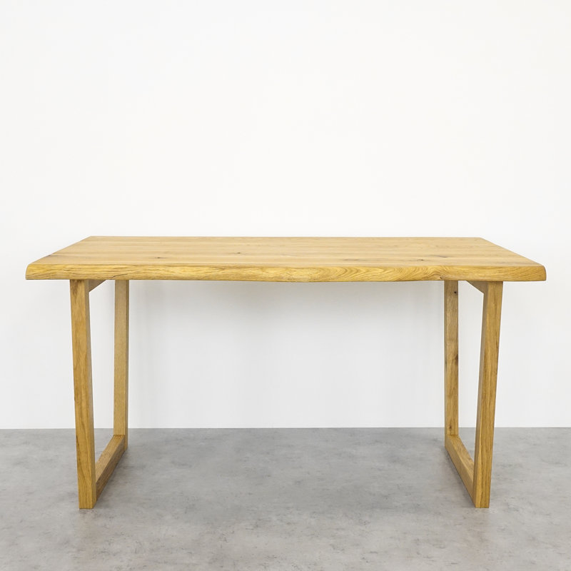 Iyana Oak Solid Wood Dining Table, Natural Wood, H75 x L160 x W90cm