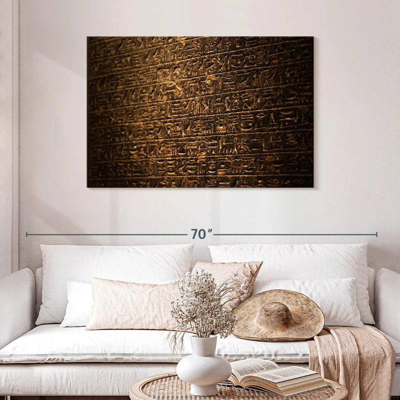 Keiri Stone Hieroglyphs Pattern, 30" H x 45" W