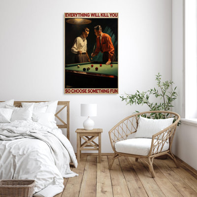 «Billiards choisir quelque chose d'amusant» sur toile