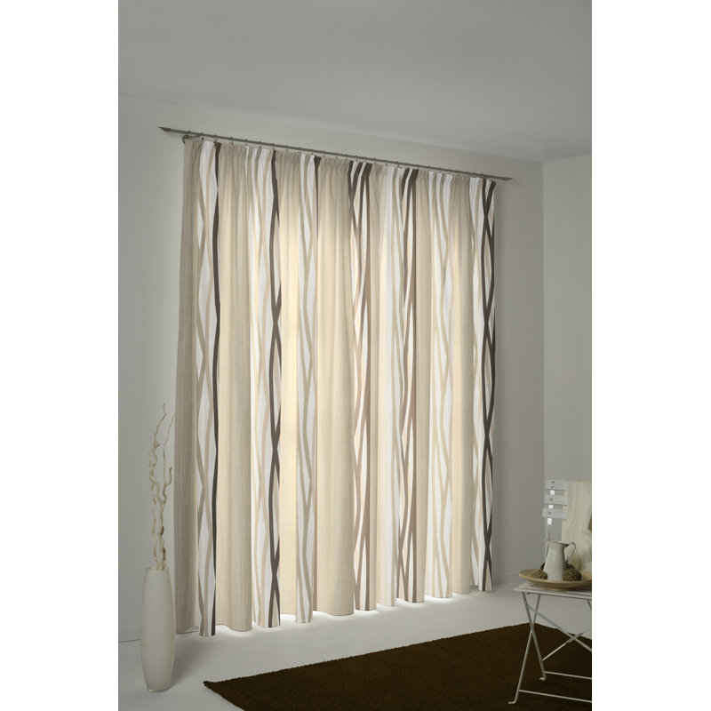 Brecken Room Darkening Curtain Single Panel, Brown, 145cm Width x 245cm Drop