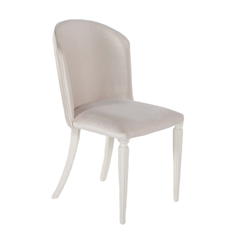 Chaise de salle à manger rembourrée en tissu Frauhiger