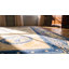 Antique Peking Chinese Geometric Ivory Beige Cream White 1900s Rug