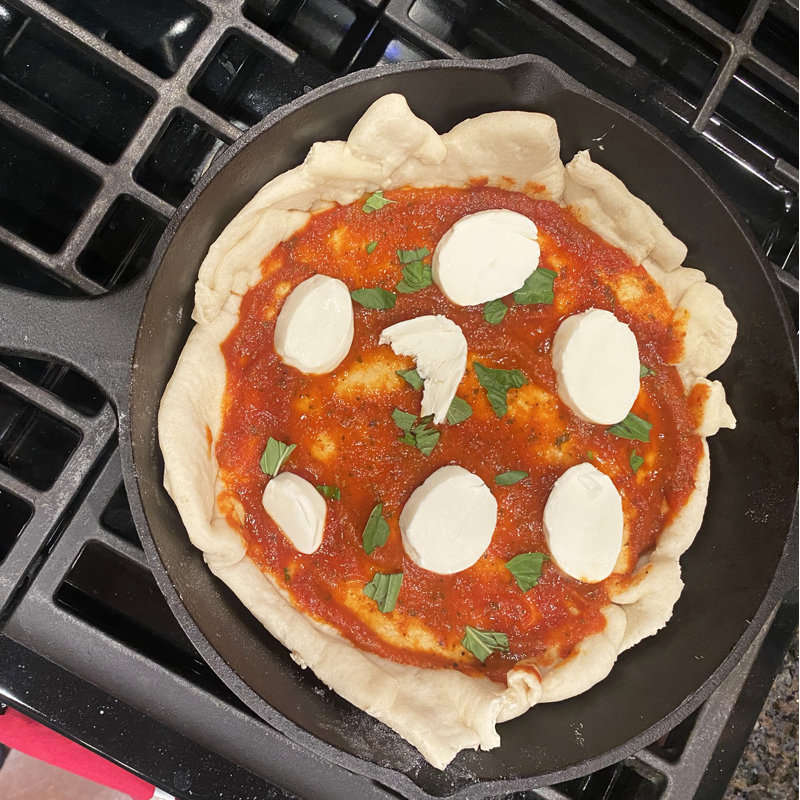 12" Pre-Seasoned Cast Iron Skillet with Helper Handle