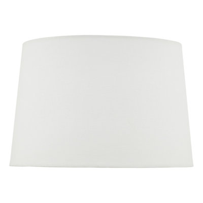 23cm H Linen Drum Lamp Shade ( Screw On ) in Ivory