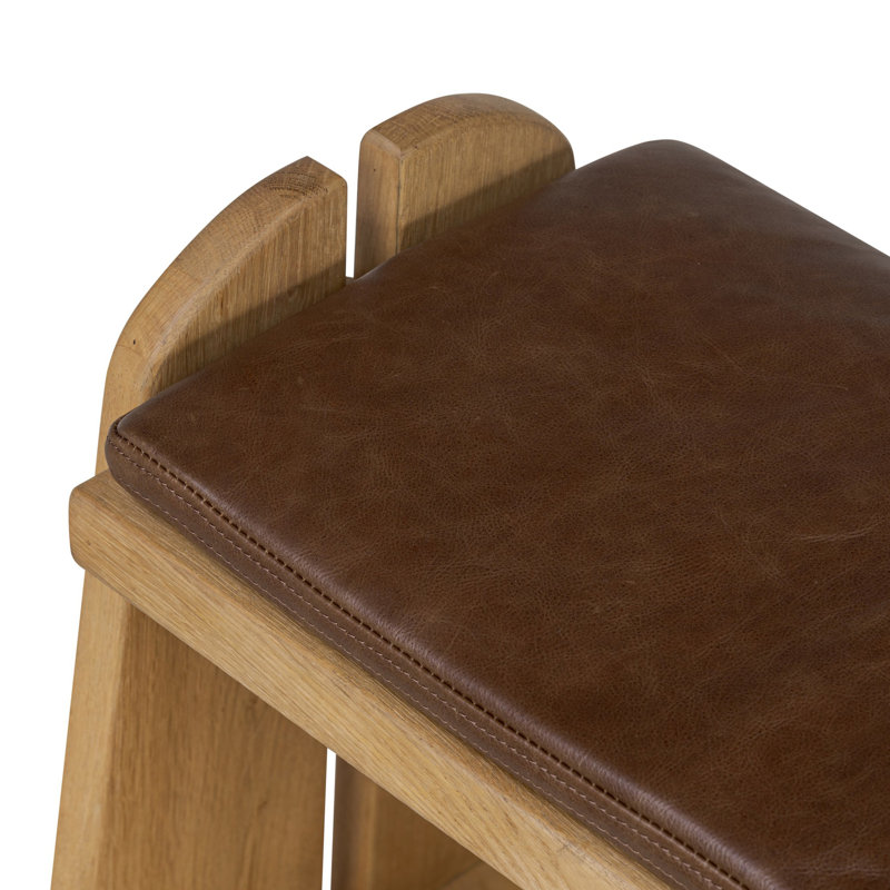 Landrea Upholstered Accent Stool, Havana Brown