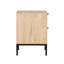 Ensemble de 2 tables de chevet rectangulaires en rotin avec tiroir 2