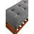 Fabric & Oak Finish Bench-460902623