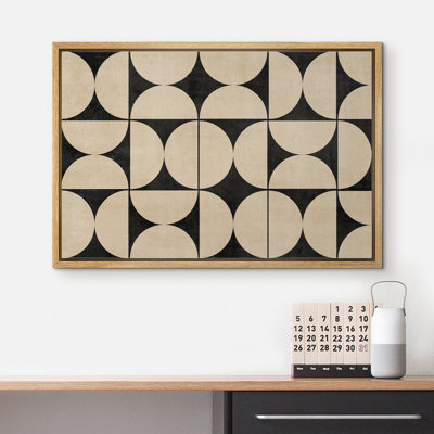 Impression sur toile encadrée de chambre à coucher Mid Mid Century Modern