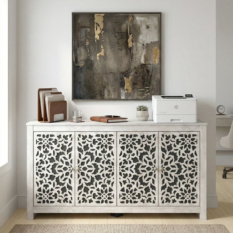 Culbreath Arrastia 4 Door Wide Sideboard, Dusty Grey Oak