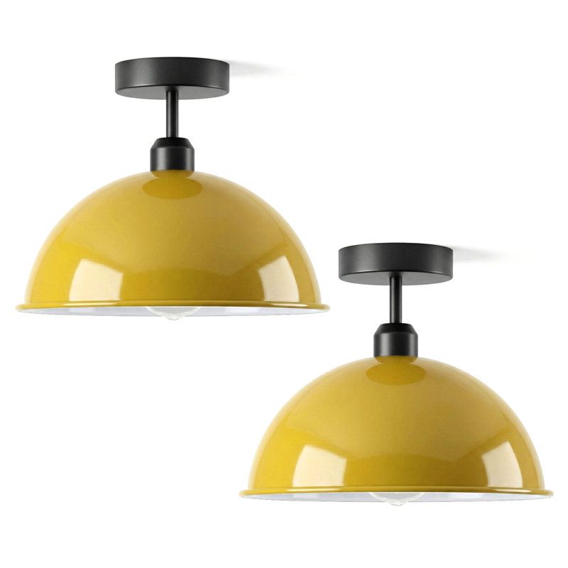 Semi Flush Mount, Yes, Yellow