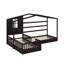Lit simple en bois avec clôture-417821800